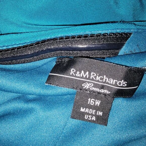 R&M Richards Woman Nwt One Shoulder Embellished Jersey Dress Size 16W - Picture 8 of 8